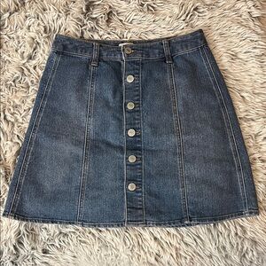 Mossimo Supply Co. Blue Denim A-Line Skirt